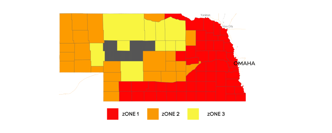 Radon Map Zone Nebraska